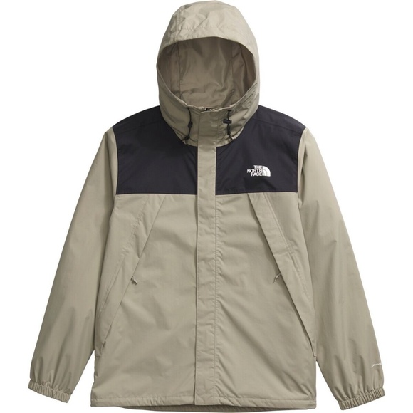 NWT men's 3XL north Face Jacket Clay Grey TNF Black Antora Waterproof Hooded - Picture 1 of 8